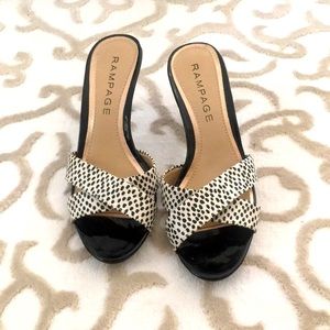Black and White Rampage heels. Never worn.